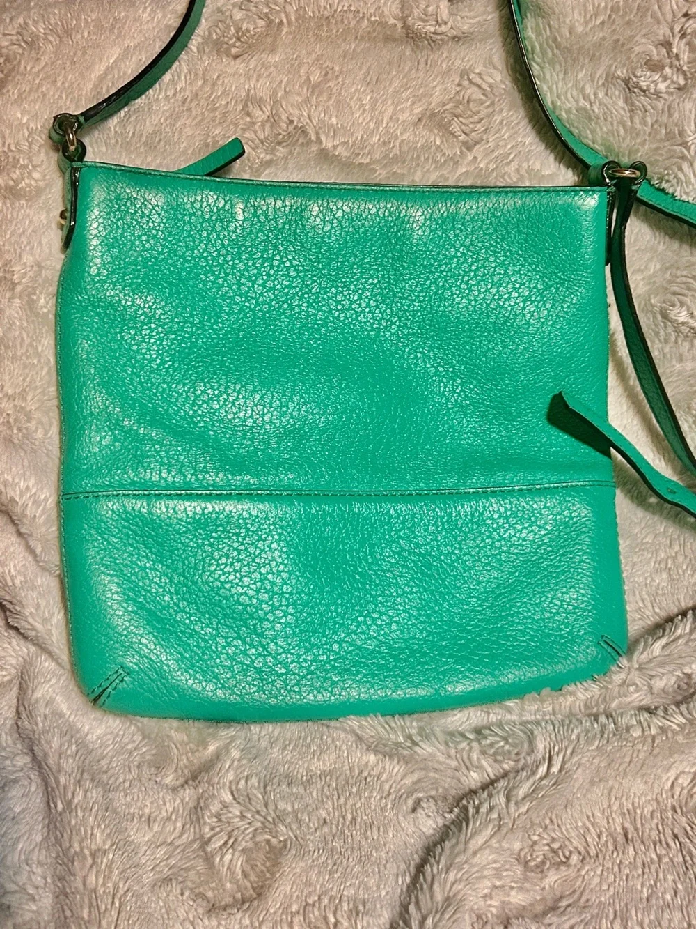 kate spade Teal Pebbled Leather Crossbody Bag